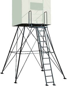 Best tripod deer stand for the money is the landmark permanent blind tower